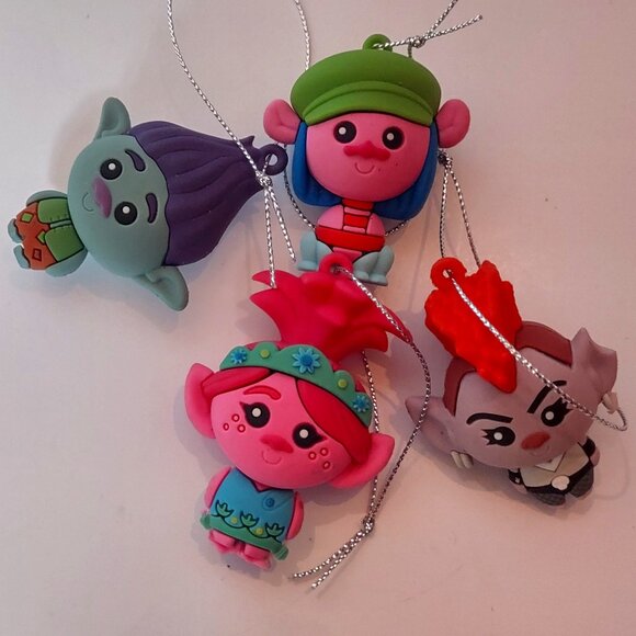 Hallmark Other - Trolls World Tour Set of 4 Christmas Mystery Ornaments